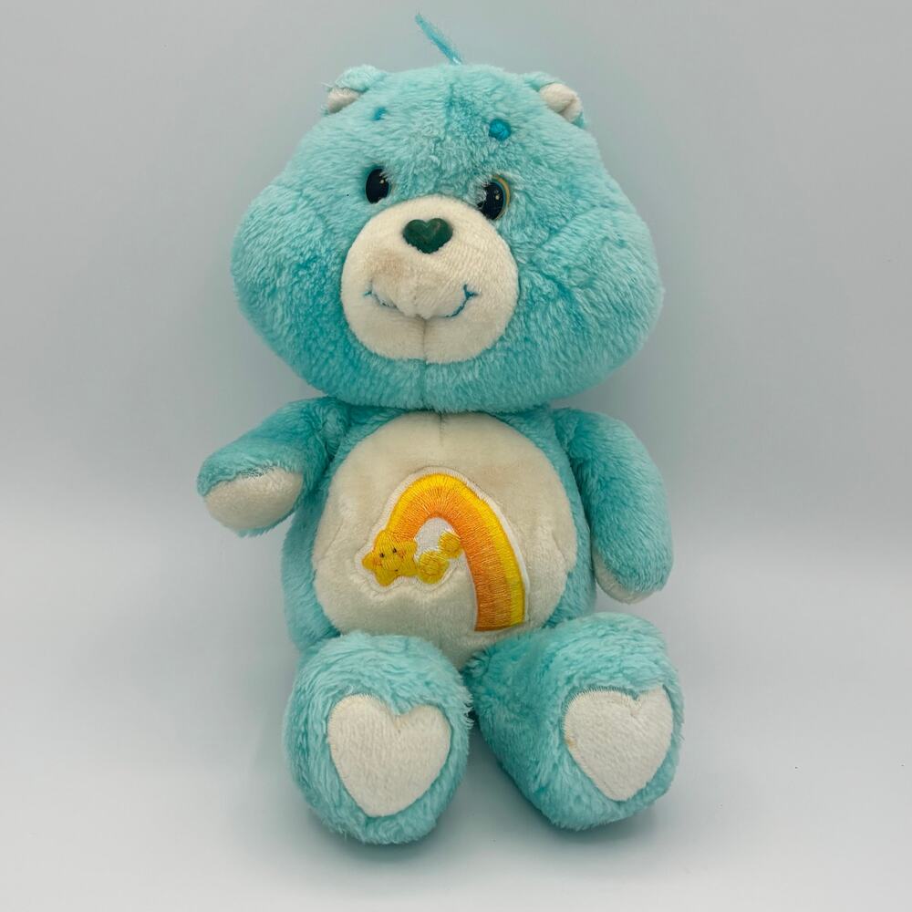 Vintage Care Bears Wish Bear Plush 13” Shooting Star Stuffed Animal 1983 Kenner